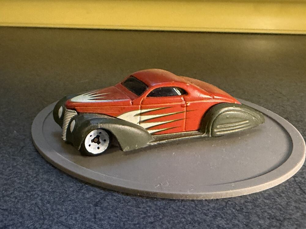 2010 Hot Wheels Holiday Hot Rods SWOOP COUPE Red/Green wWhite5Sp-5DotDish Spokes